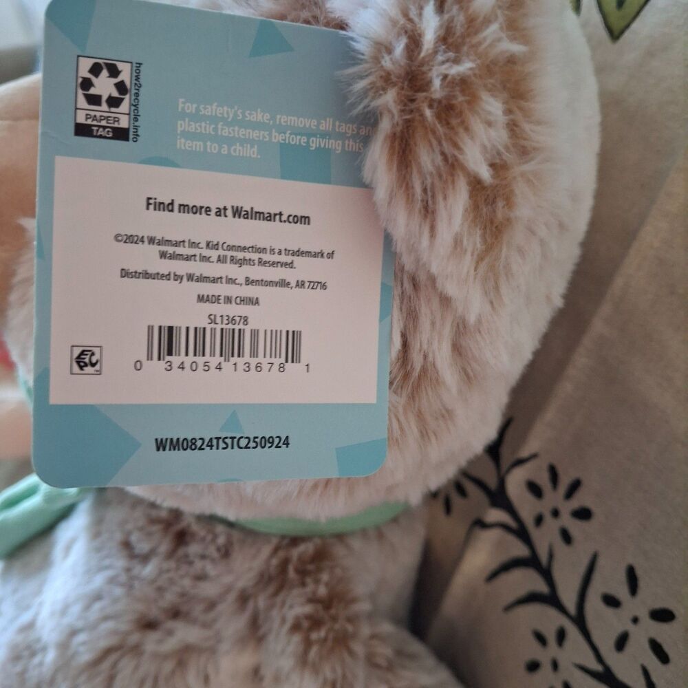 Lot of 2 Kid Connection 16” Brown Teddy Bear Plush Stuffed Animal + Hallmark Bea - Picture 7 of 11
